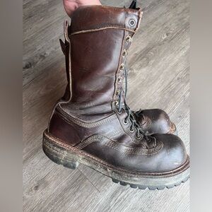 Men's 10” Hoffman Boots EH Safety Toe All Leather Powerline boots